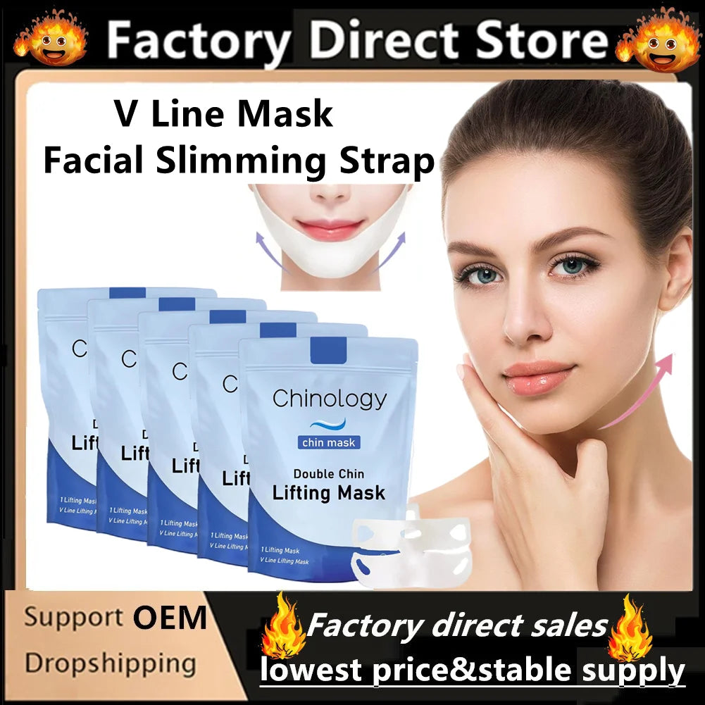 1/3/5Pcs V Line Mask Facial Slimming Strap Double Chin Reducer Chin Up Mask Face Lifting Belt V Shaped Slimming Face Mask Oasis Select