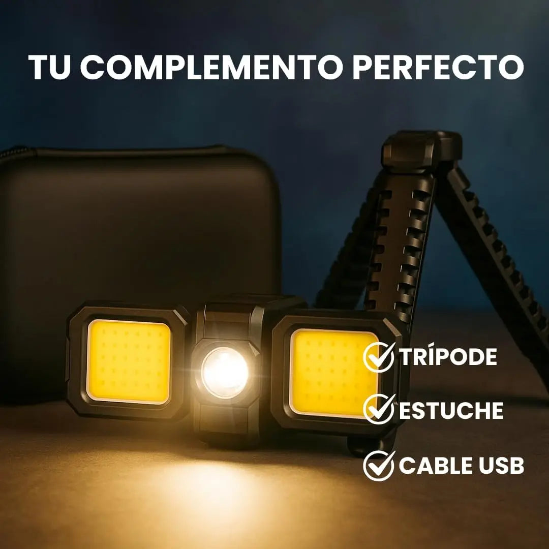 Mini Flashlight Keychain Light COB Work Light USB Rechargeable Lamp with 90° Foldable Side Lights Super Bright Portable Lantern Oasis Select