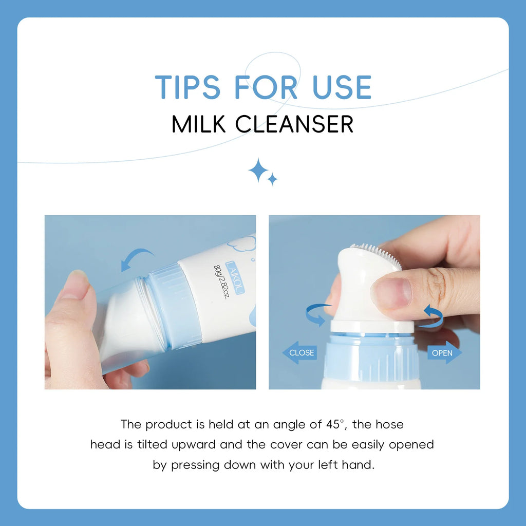 LAIKOU Milk Foaming Cleanser – Amino Acid Deep Clean 80g Foaming Facial Cleanser Oasis Select