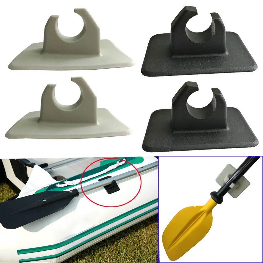 2pcs PVC Inflatable Boat Paddle Clips Oar Rowing Pole Paddle Clips Holder Mount Patch for Rowing Boat Dinghy Kayaks Accessories Oasis Select