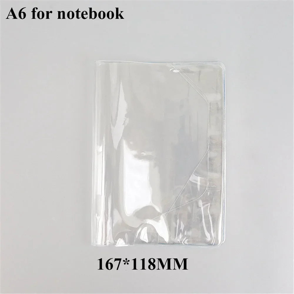 Waterproof PVC Transparent Protective Sleeve for A6 A5 Notebook Journal Planner Book Diary Protect Cover Office Supplies Oasis Select C