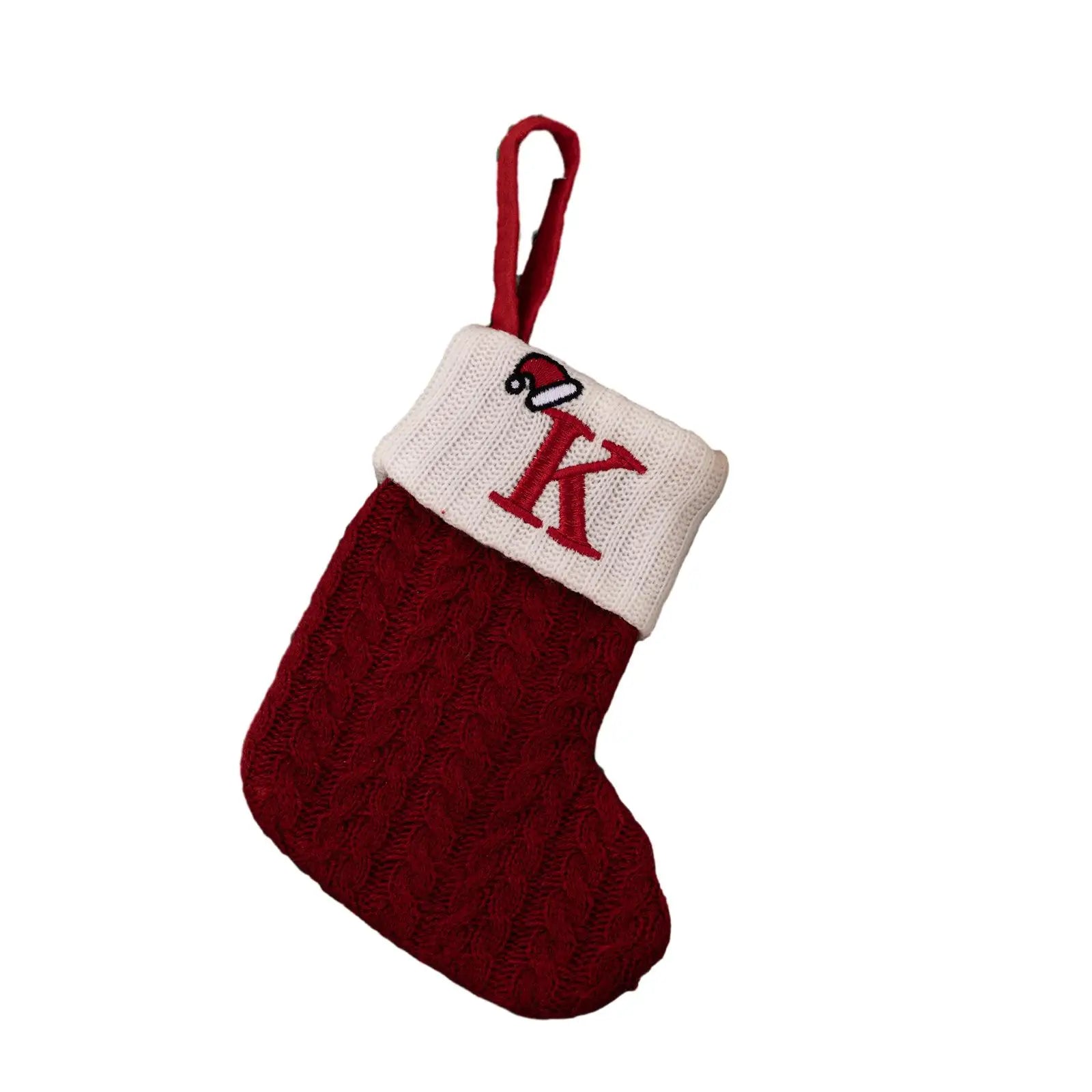 Socks Christmas Stocking Pendant Snowflake Stocking Decorating Ornament 20x10cm Alphabet Christmas Tree Useful Oasis Select K China Mainland