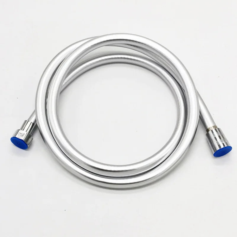 New High Quality Silicone Shower Hose 1.5/2/3M Flexible Bath Tube Explosion Proof Plumbing Pipe Soft With Baby Skin Touch Oasis Select Sliver 300cm