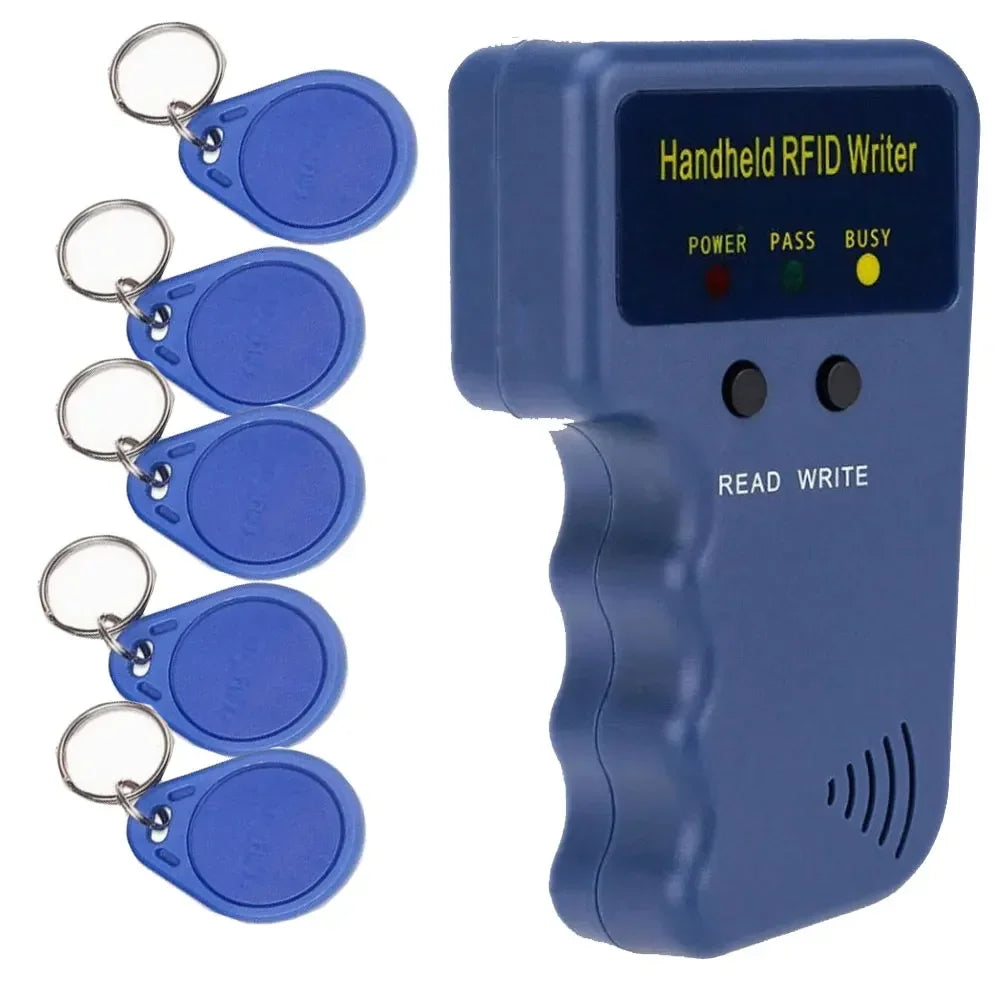 RFID Duplicator ID Handheld 125khz Key Copier Reader Writer Reader Card Cloner Programmer Writable Key Access Card Keyfobs Oasis Select As show A set