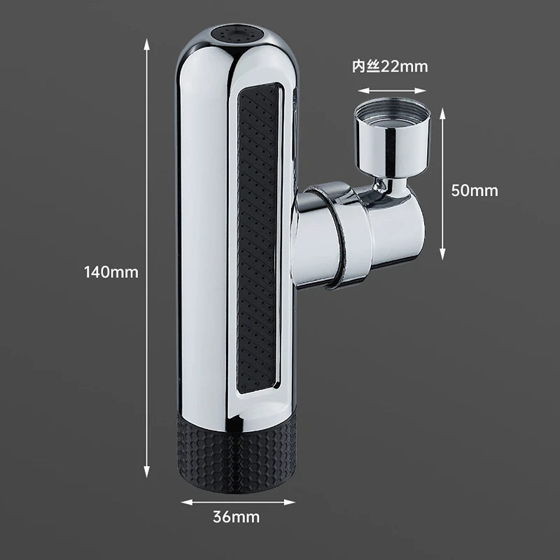 720° Rotating Kitchen Faucet 6 Modes Waterfall Spout Splash-Proof Universal Aerator Multi-Function Faucet Nozzle Extender Oasis Select