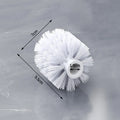 1 PC Replacement for Bathroom Cleaning Toilet Brush White and Black Head Hold Bathroom Tool Oasis Select white