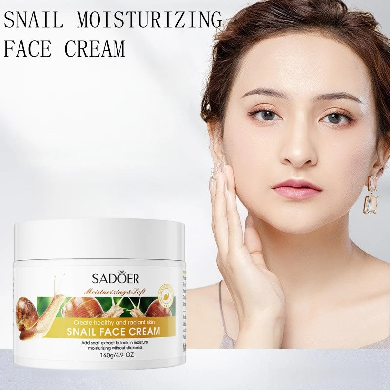 SADOER 140g Snail Moisturizing Cream – Hydrates & Firms Snail Face Cream Oasis Select