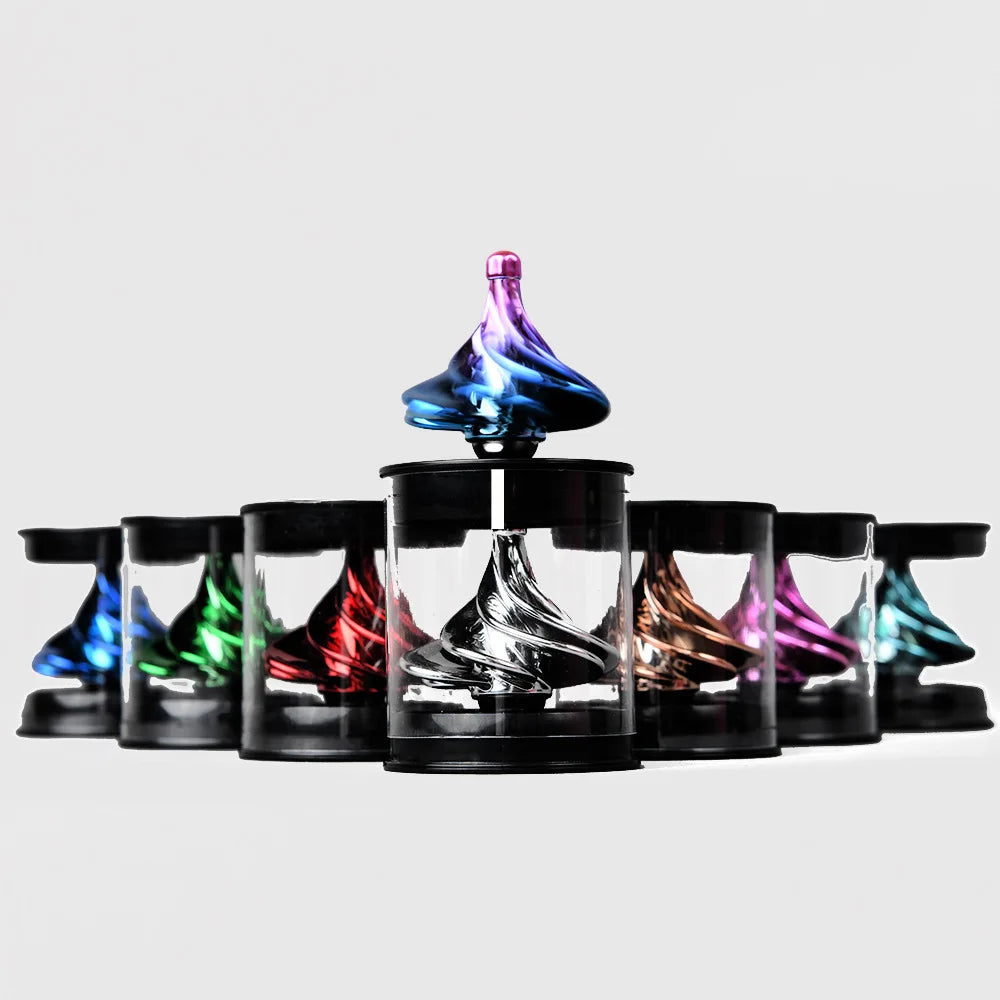 Wind Up Desktop Toy Rotating Kinetic Spinner Fidget Stress Relief Gift for Adults Office Desk Birthday Christmas Present Oasis Select