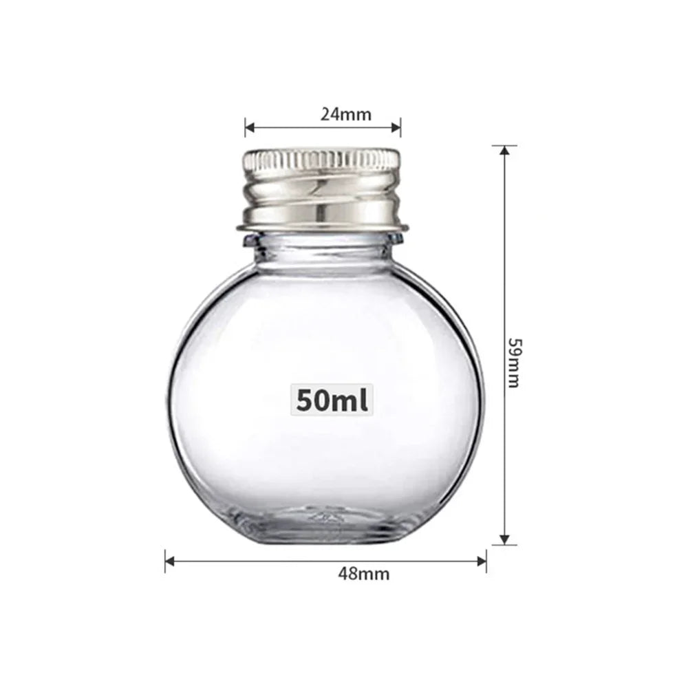 10-Pack Fillable Clear Christmas Ball Ornaments – 50ml DIY Baubles