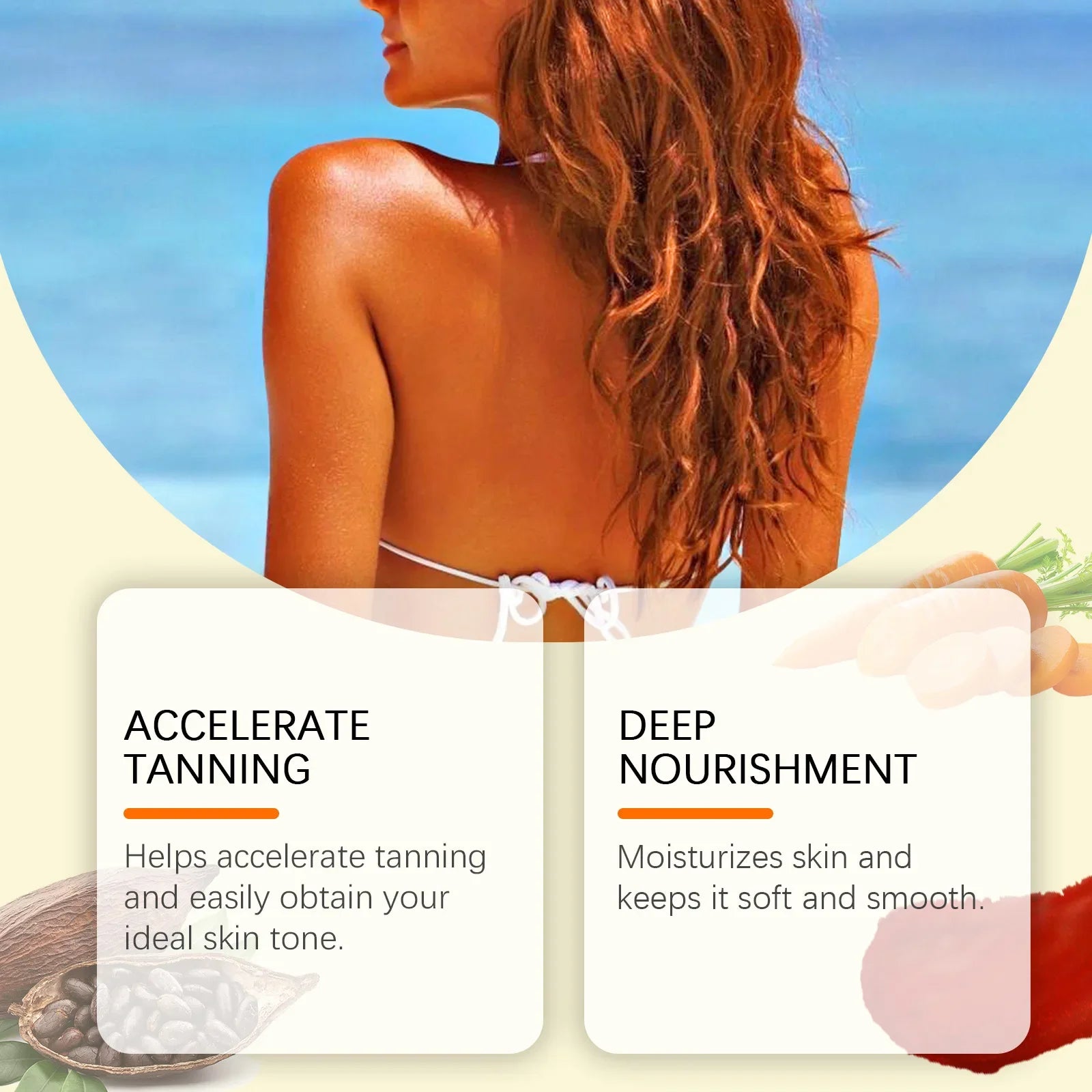 Sunless Tanning Gel Intensive Self Tanner Face Body Natural Bronzer Wheat Moisturizing Hydrating Summer Sunbed Self Fake Tan Gel Oasis Select