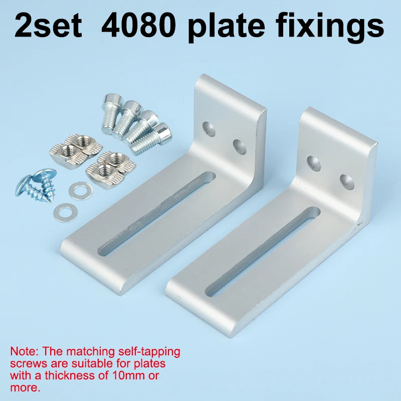 1/2Pcs Aluminum Profile Frame Support Brackets Layer Plate Outer Side Fixing Parts Compatible with 2020 3030 4040 Oasis Select 12