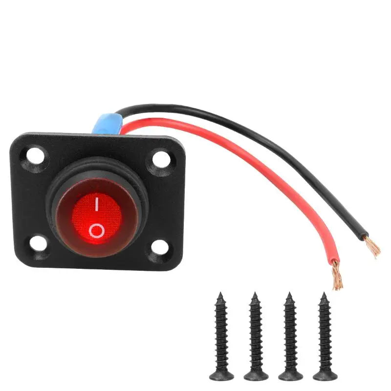 6.Vehicle 12V Waterproof Switch Panel: 1-6 Gang Rocker Toggle On-Off Switches with Red LED Light for Boat, Truck Oasis Select A1
