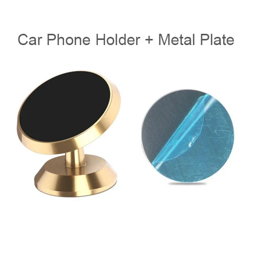 Magnetic Car Phone Holder Magnet Smartphone Mobile Stand Cell GPS Support For iPhone 13 12 XR Xiaomi Mi Huawei Samsung LG Oasis Select Gold