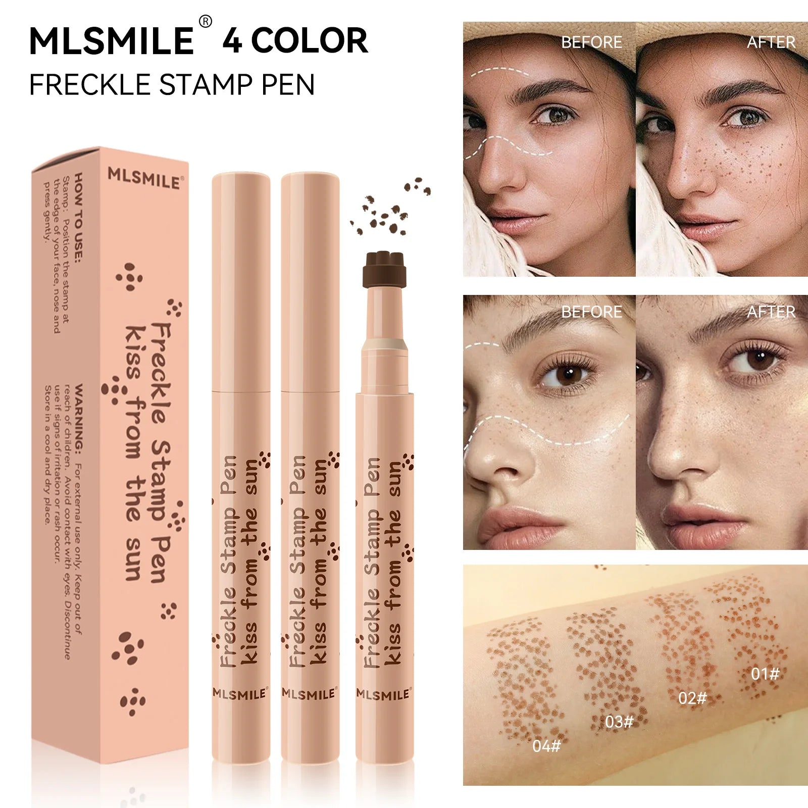 Waterproof Fake Freckle Pen – Natural Dot Makeup Light & Dark Brown