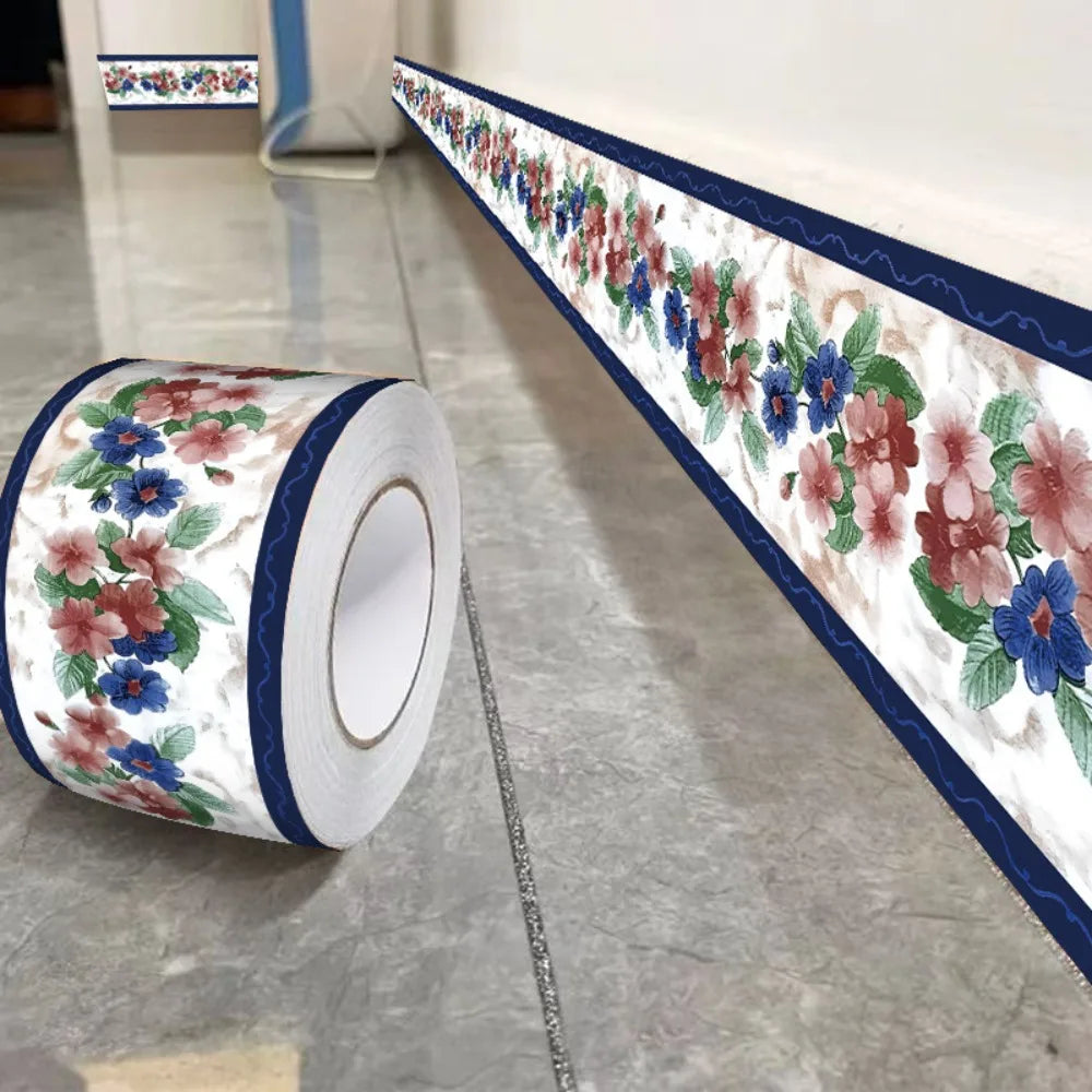 10M Self-Adhesive PVC Skirting Board Strip | Anti-Collision Wall Trim