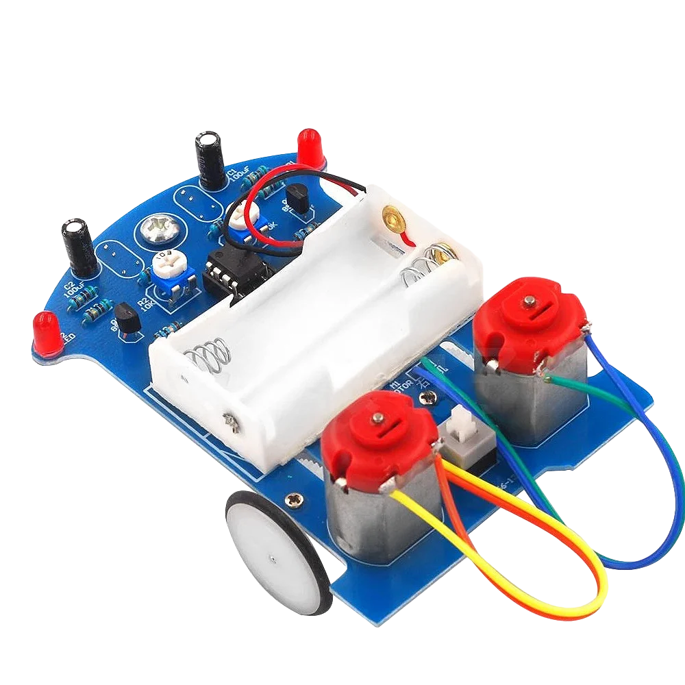 D2-5 DIY Kit Intelligent Tracking Line Car Electronic Production Assembly Smart Car DIY Soldering Practice Kit School Practice Oasis Select