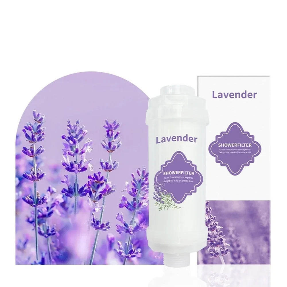 Lavender Shower Head Water Filter Dechlorination Anti-scaling Perfume Water Filter Filter Impurities Mixed with Vitamin C Oasis Select Lavender