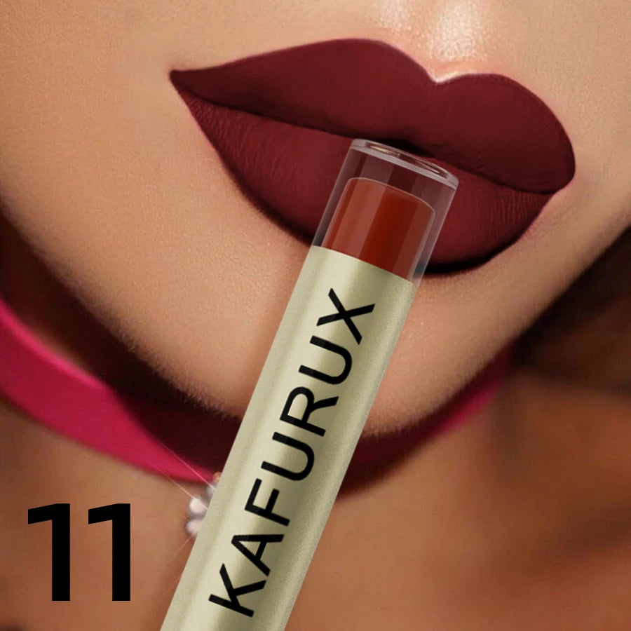 KAFURUX 20-Color Velvet Matte Liquid Lipstick – Waterproof