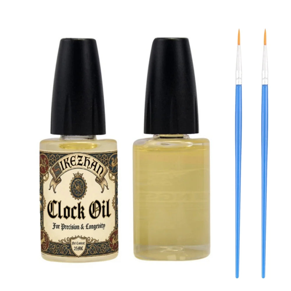 25ml Premium Mechanical Watch Clock Lubricant Oil With Brush Precision Gear Movement Maintenance Anti Rust Noise Reduction Tools Oasis Select 2PCS