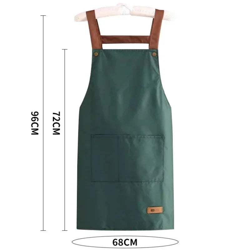 Resistant Dirt Apron Waterproof and Oil Resistant Household Kitchen Cooking Fashion Apron Adult Work Clothes Kitchen Accessories Oasis Select