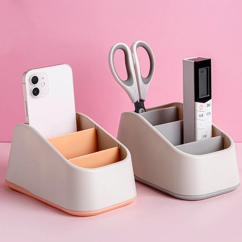 4-Slot Desktop Remote Control & Phone Organizer Box