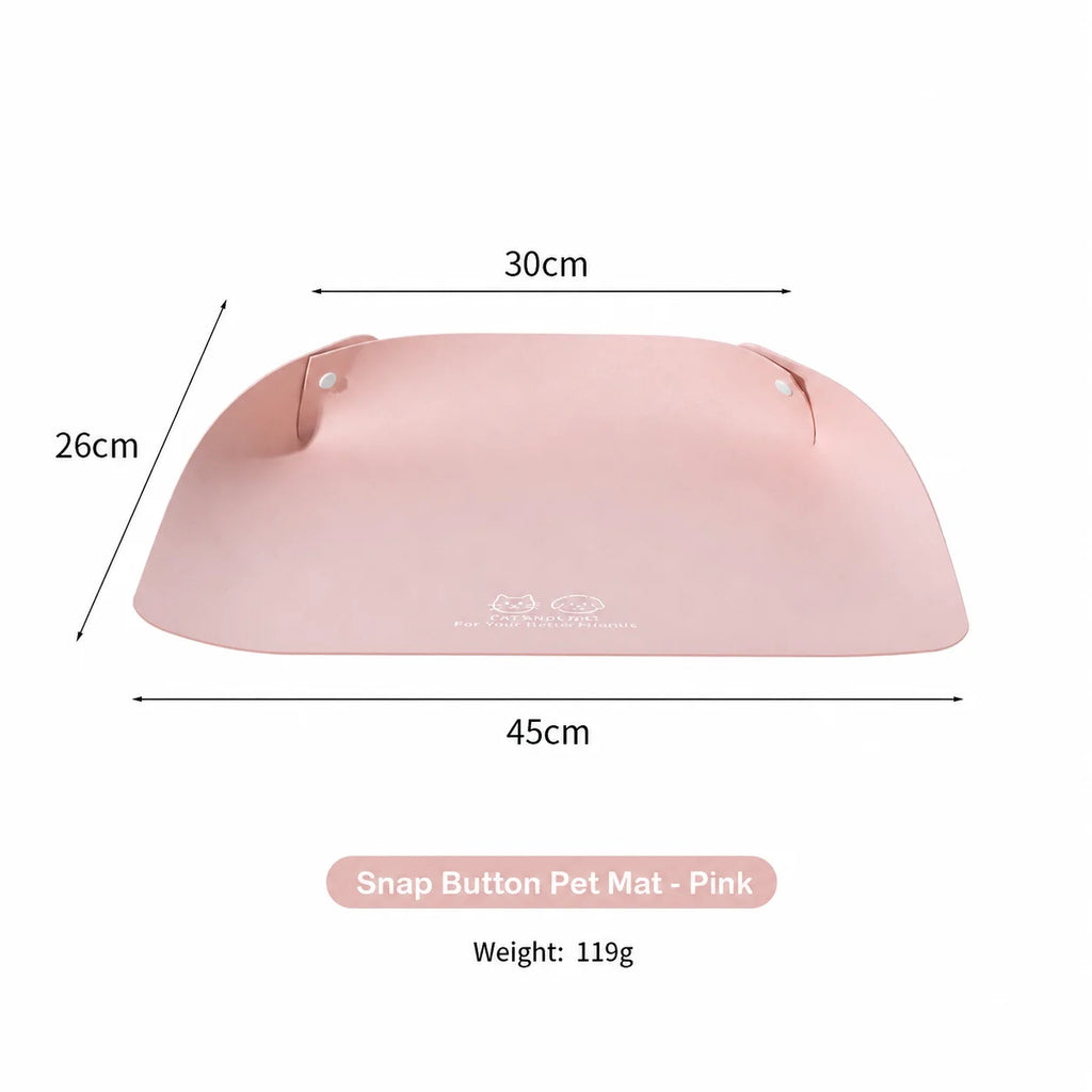 PU Leather Pet Feeding Mat – Waterproof Non-Slip Bowl Holder