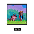 64x64 Pixel LED Screen Smart RGB USB ED Pixel Display Frame 16x16 32x32 DIY Graffiti Patterns Text for Gaming Room Decor Clock Oasis Select 64x64 USB Plug