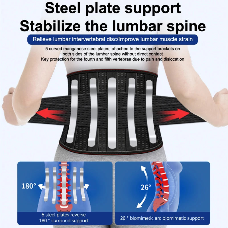 Breathable Lumbar Support Belt with 5 Stays | Men & Women Lumbar Support Belt Oasis Select