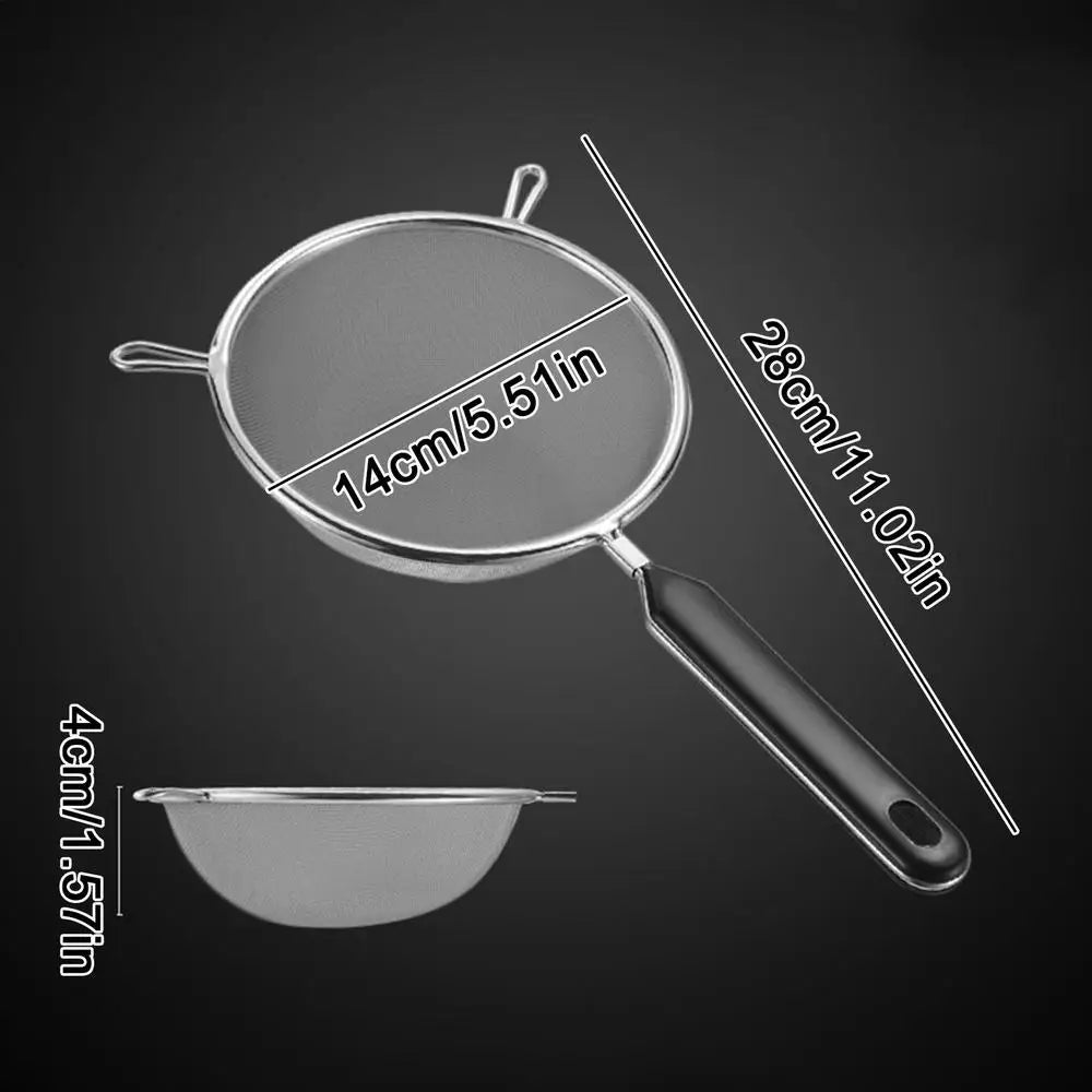 Stainless Steel Kitchen Strainer Filter Screen Soybean Milk Filter Screen Cooking Spoon Screen Snack French Fries Kitchen Tools Oasis Select 1PC