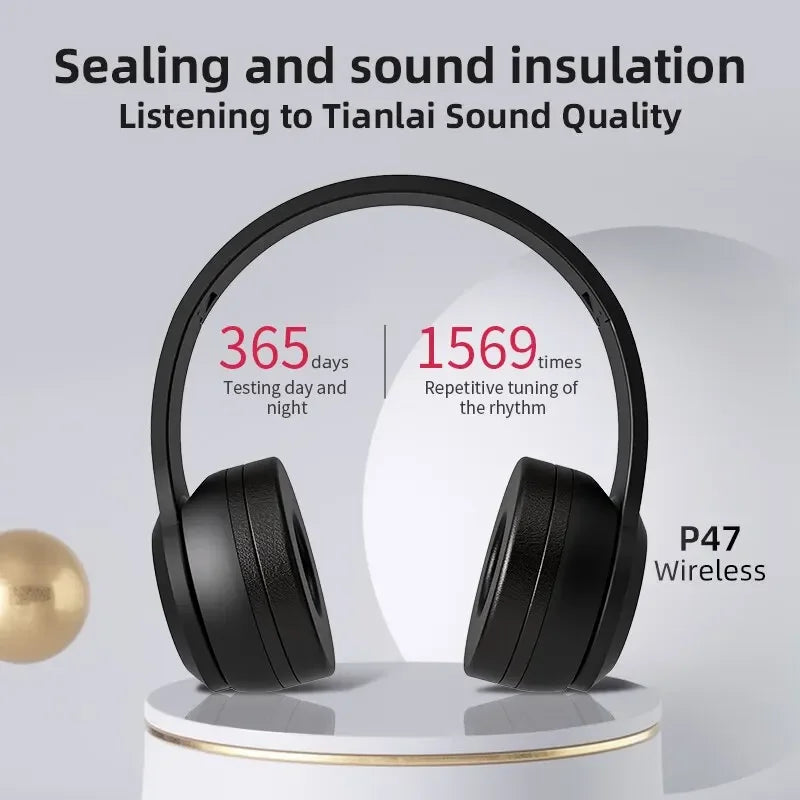 Stereo P47 Headset 5.0 Bluetooth Headset Folding Series Wireless Sports Game Headset for iPhone XiaoMi Oasis Select