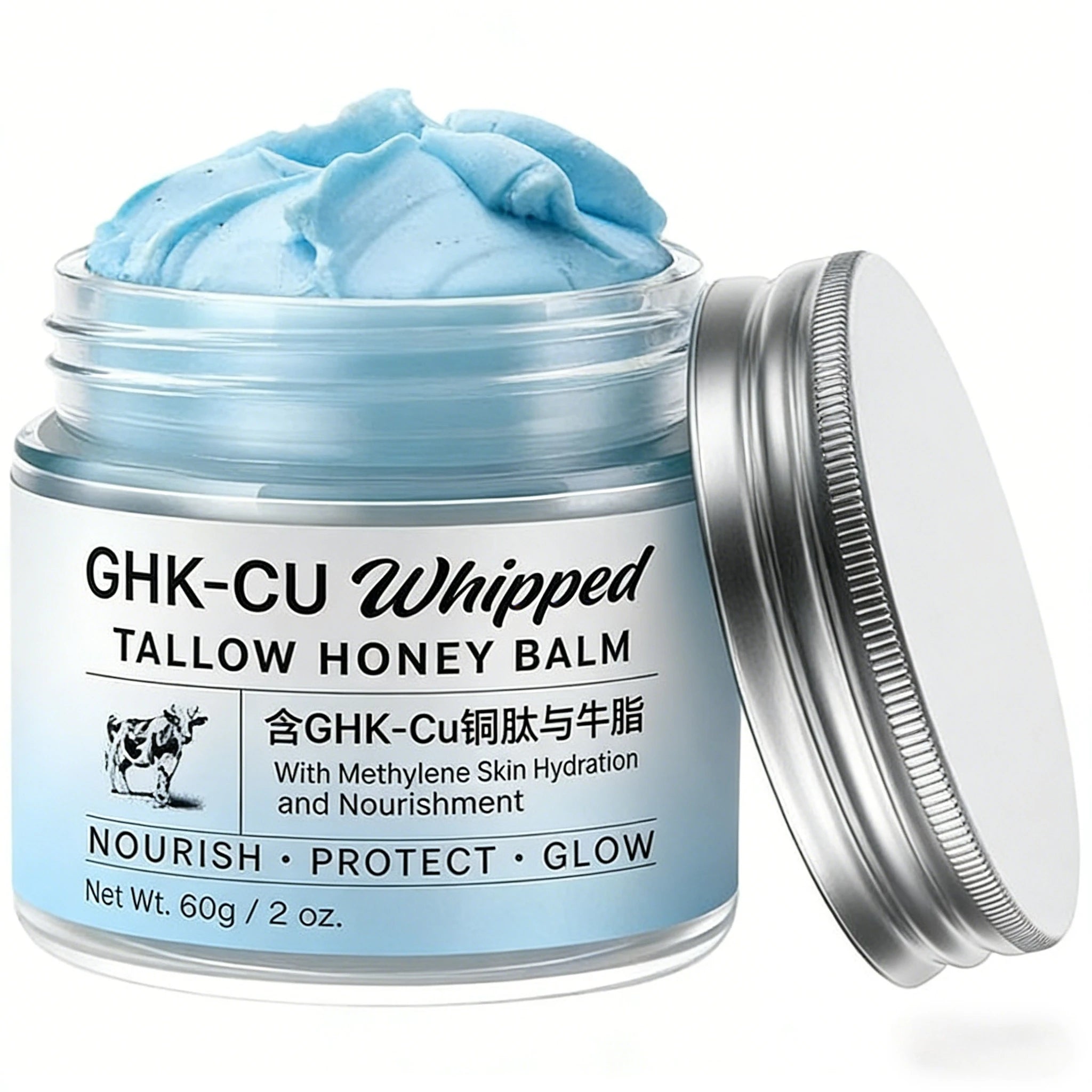 2026Blue Balm Moisturizer with GHK-Cu Copper Peptides & Beef Tallow: Manuka Honey Care for Mature Dry Skin Oasis Select