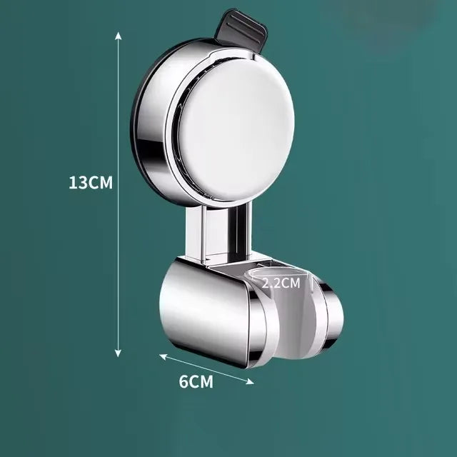 New Shower Head Supports 360° Adjustable Suction Cup Wall Mounted Handheld Shower Holder Punch-free Bathroom Accessories Oasis Select Sliver