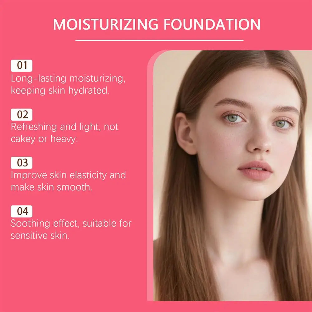 Moisturizing foundation cream Matte Finish Lightweight Soft Focus Concealing Moisturizing Oil Control Nourishing Korean Cosmetic Oasis Select