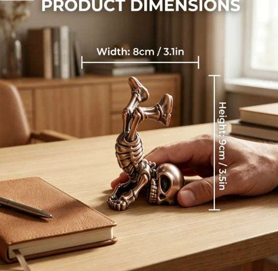 Handstand Playful Bone Miniature Figurines 3D Printing Micro Home Decor Ornament for Home Bookshelf Bedroom & Study Desktop Gift Oasis Select Inverted Skeleton 6 9x8.9x4.3cm