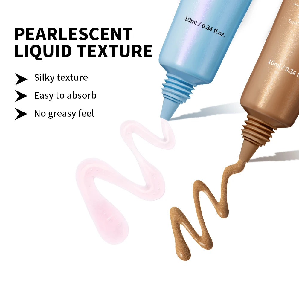 Bronze& Brighten Drops Duo Kit Glow Serums Nourish Brighten Hydrate Travel-Size Burst & Bronzing Skincare Set Use for Face Body Oasis Select