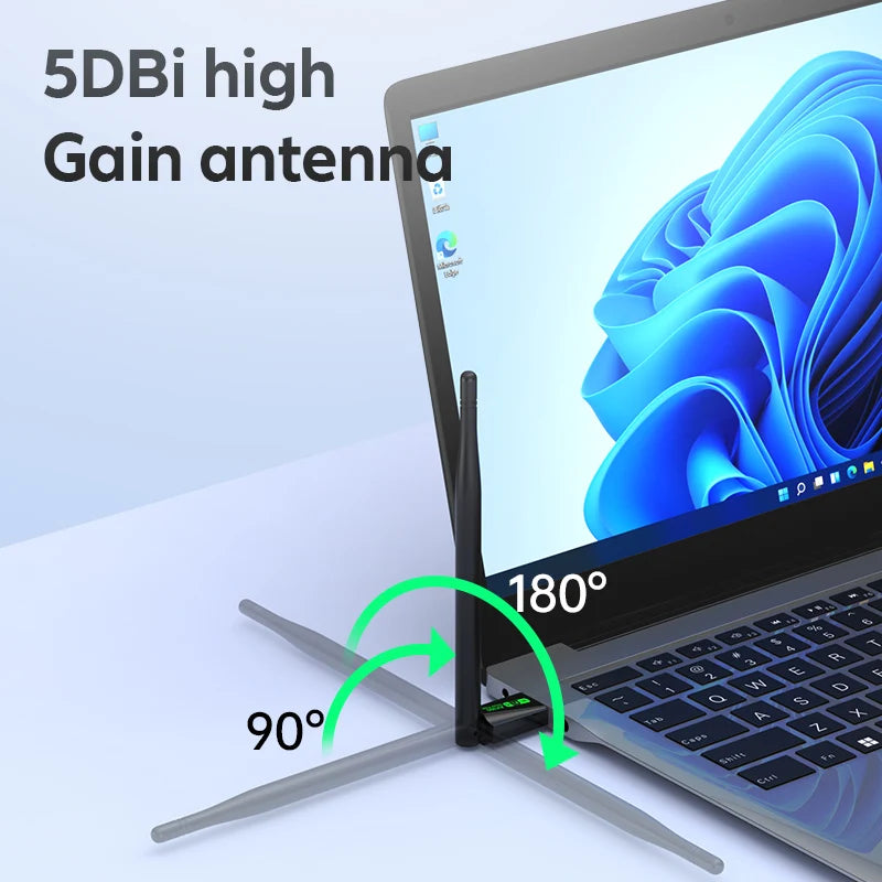 900Mbps WiFi6 Adapter Bluetooth 5.4 2.4G/5Ghz WiFi Dongle AX900 With Antenna Wireless Network Card Receiver WIN10/11 Driver Free Oasis Select