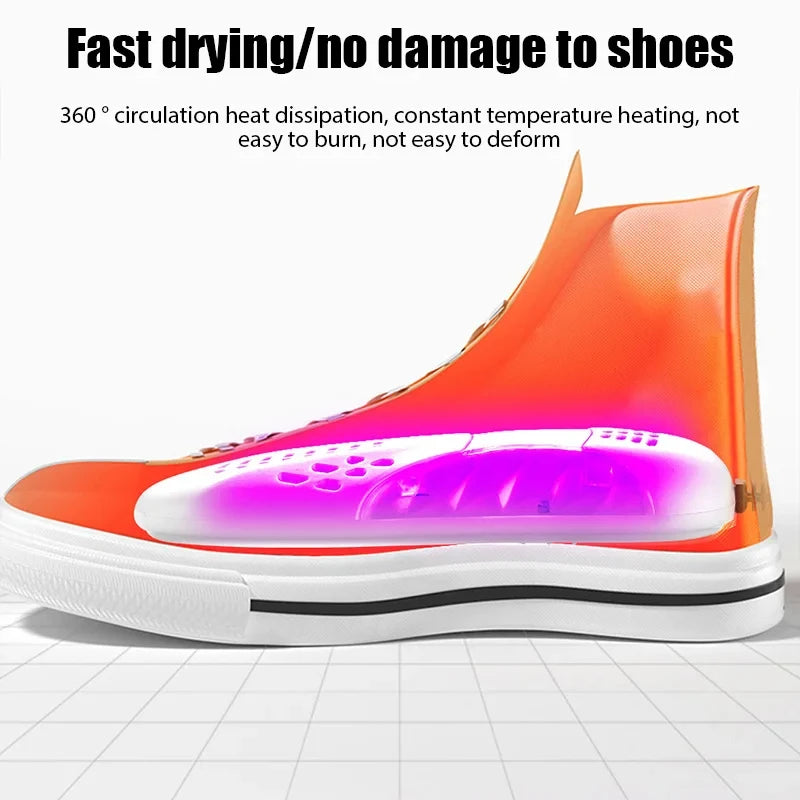 HOMEFISH Electric Shoe Dryer Deodorizer with Heat Dehumidifier Foot Warmer Heater UV Shoe Drying Machine Odor Eliminator for Boo Oasis Select