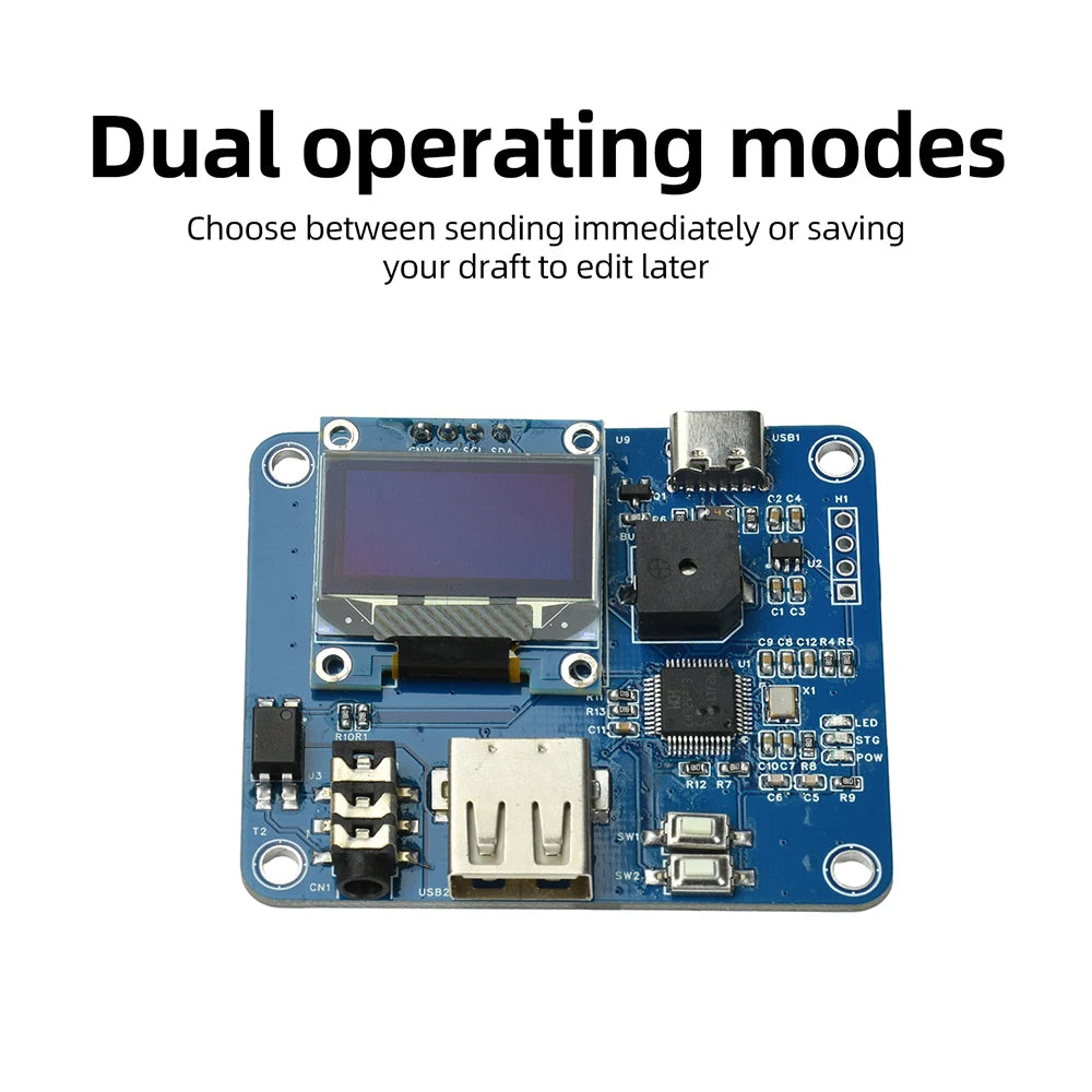 CW Keyboard Electronic Key Controller 0.96 "OLED Display Amateur Radio CW Morse Code Electronic Keyer DIY Trainer Practice Kits Oasis Select