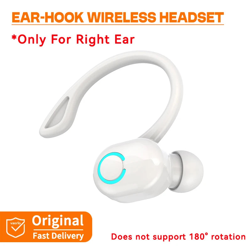 Bluetooth 5.4 Open Wireless Earphone 180° Rotation Adjustable Left Right Ear Universal Headset With Mic For Sport Business Music Oasis Select X8 White 1PCS
