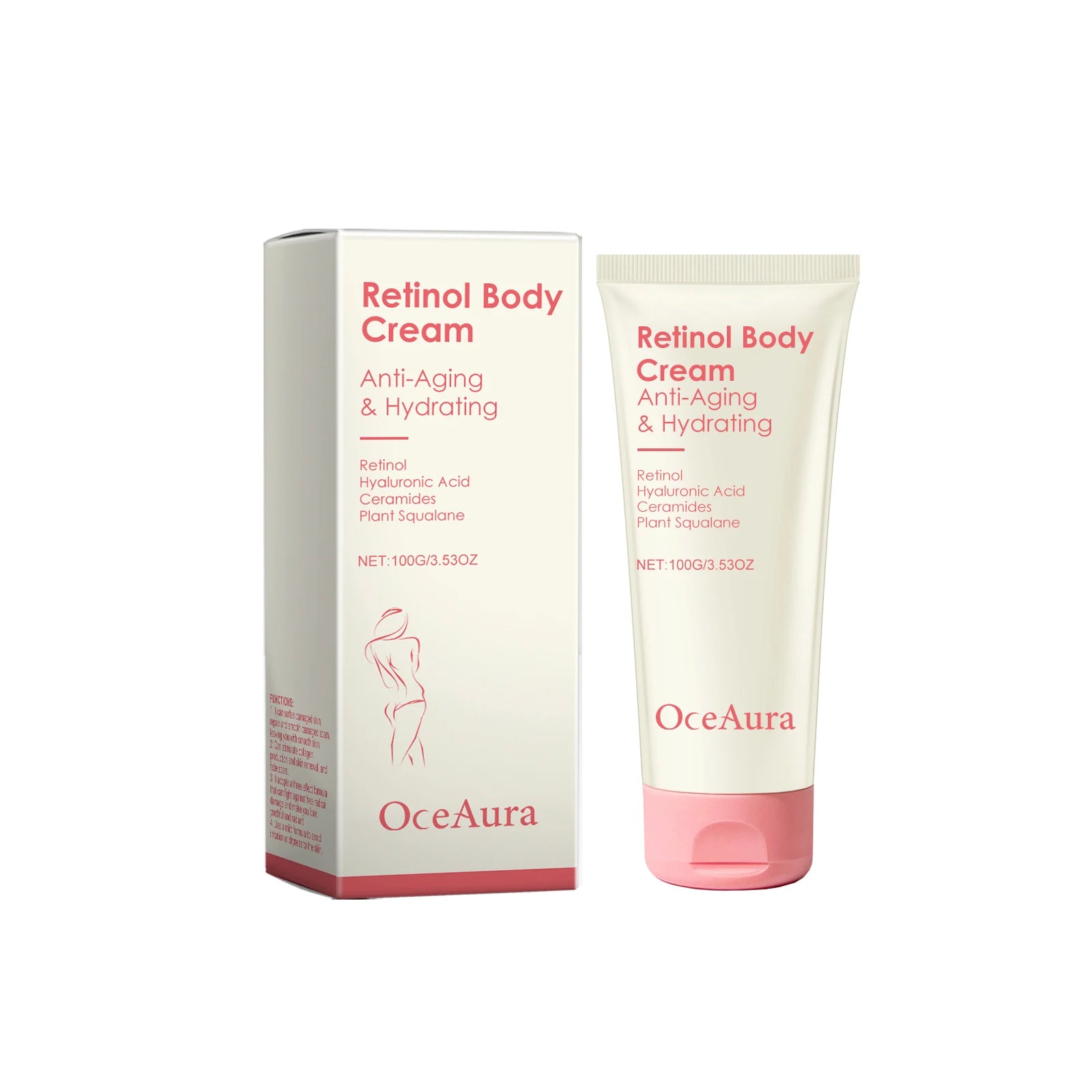 Retinol Firming Body Cream Anti-Wrinkle Tightening Improve Sagging Skin Remove Cellulite Nourish Lift Firming Moisturizing Cream Oasis Select 100g Boxed