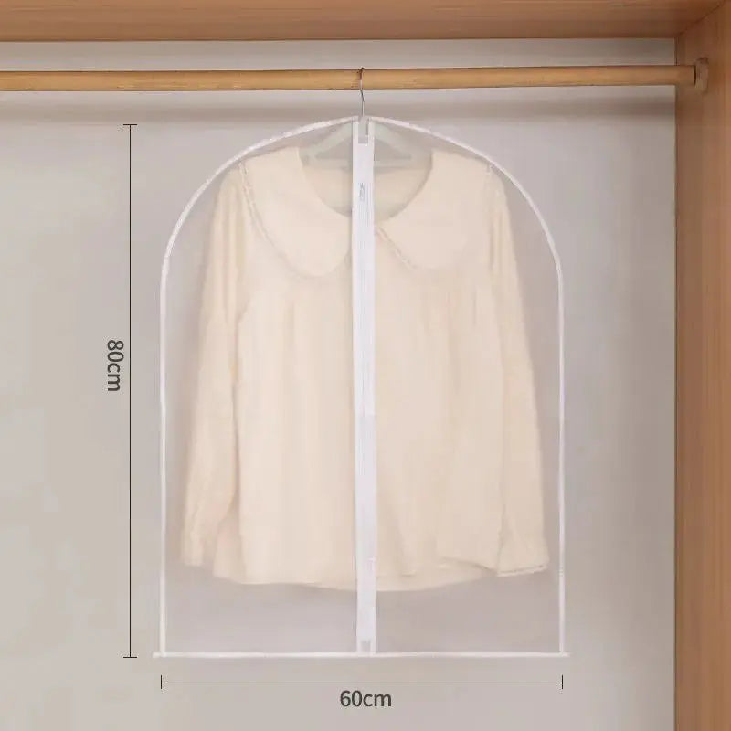 5-Pack Clear Hanging Garment Dust Covers – Waterproof Storage