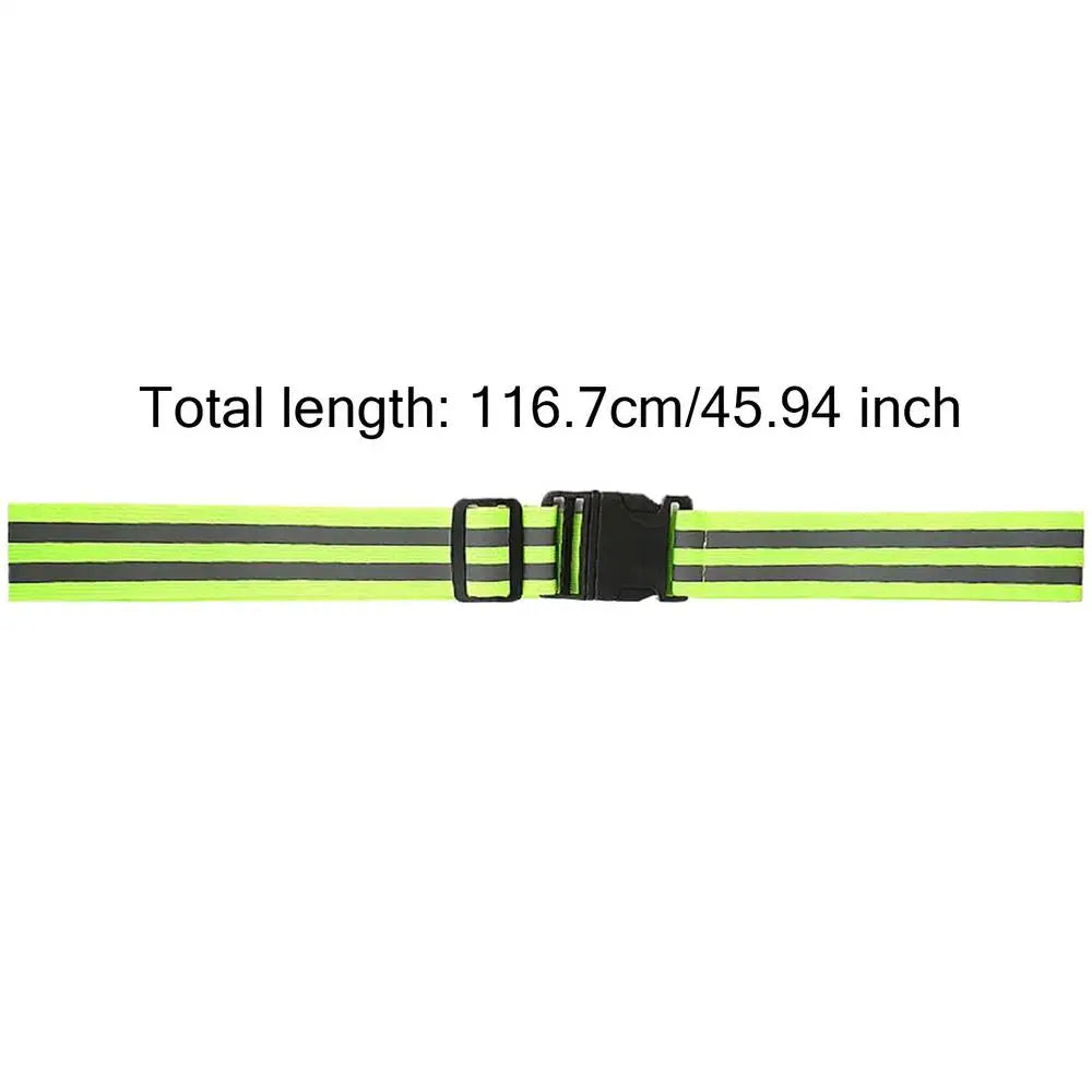 Elastic Reflective Belts fWaist Adjustable Elastic Safety Reflective Belt for Outdoor Running High Visible Night Safety Gear Oasis Select Green