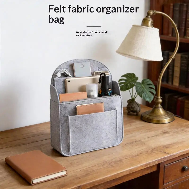 Portable Backpack Felt Insert Small Bag Cosmetic Bags Makeup Organizer Interior Travel Bag Divider Shoulder Bag Fit Various Bags Oasis Select