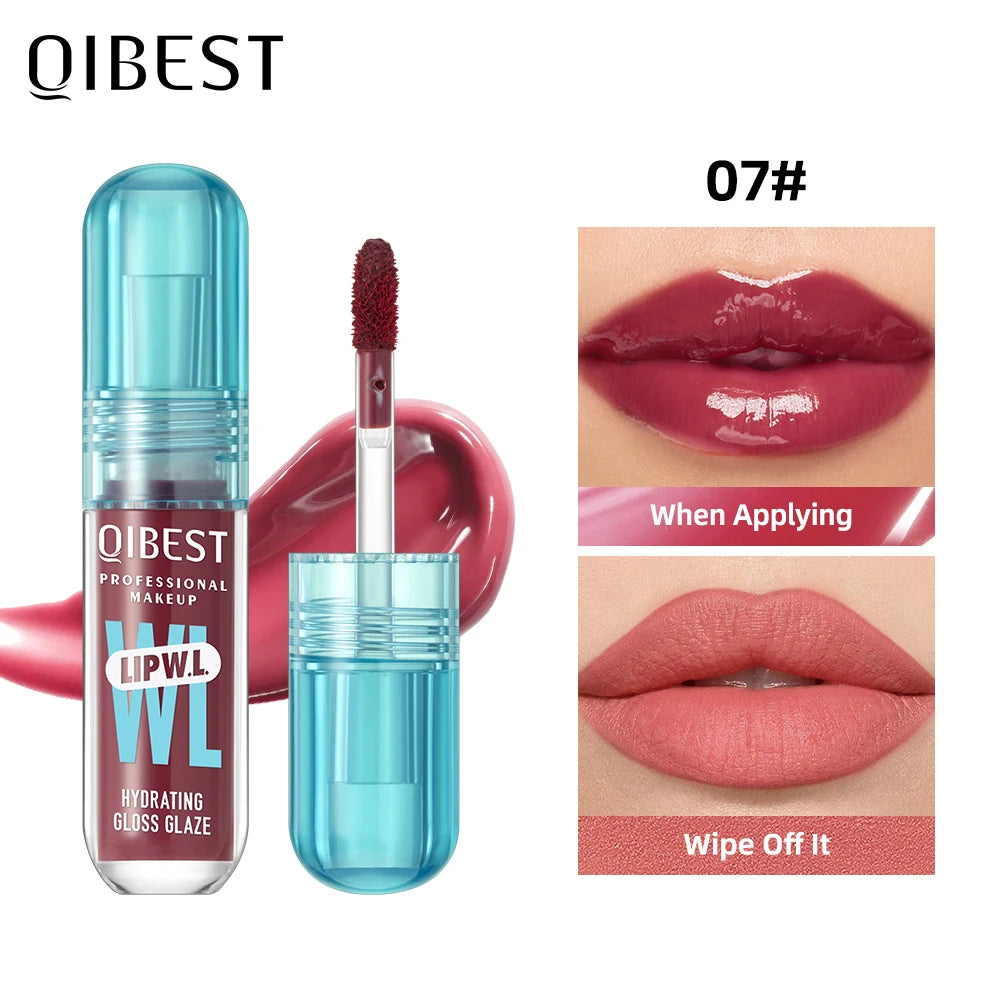 QIBEST Crystal Lip Gloss – Mirror Glaze & Hydrating Lip Tint