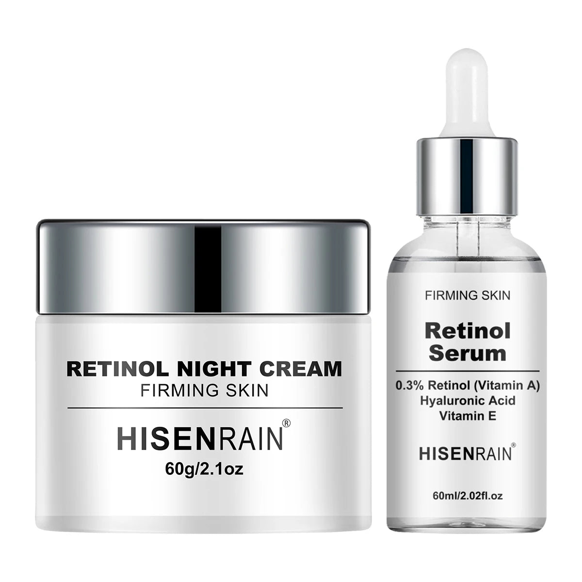 SUYARUN Retinol Gel Cream & Serum Set – Anti-Aging Brightening Retinol Skincare Set Oasis Select 60g-60ml