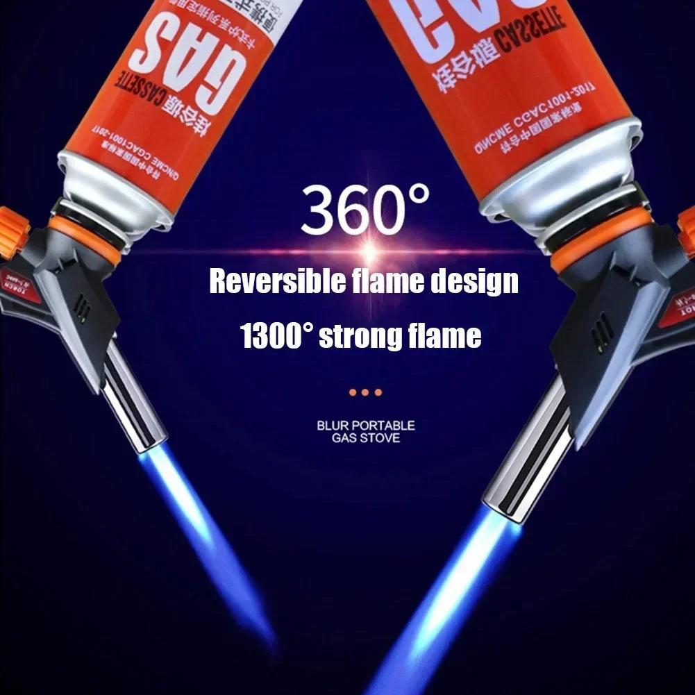 Torch Cooking AutoIgnition Butane Gas Welding-Burner Welding Gas Burner Flame Gas Torch Flame Gun Blow for BBQ Camping Cooking Oasis Select