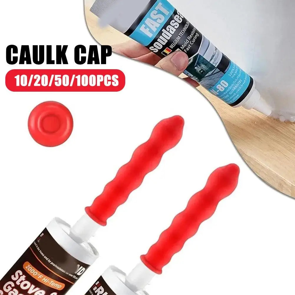 Rubber Caulk Saver Sealing Caps for Caulking Tubes – 10–100 Pack Caulk Nozzle Cap Oasis Select