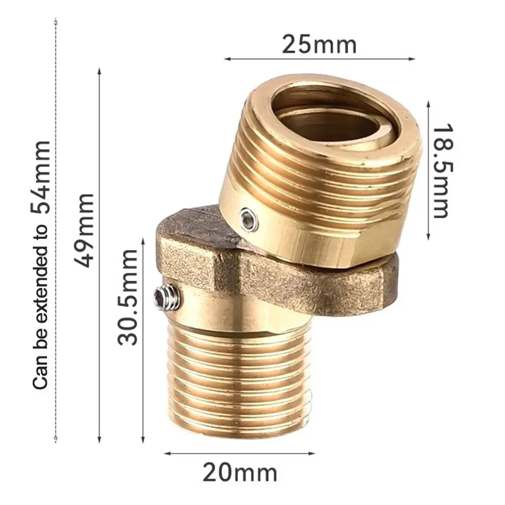 Copper Angled Curved Foot Angle Adjustment Wall Mounted Shower Faucet Adapter Thickened Connecting Accessories Bathroom Hardware Oasis Select
