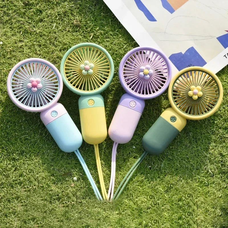 New USB Mini Wind Power Handheld Fan Convenient And Ultra-quiet Fan High Quality Portable Student Office Cute Small Cooling Fans Oasis Select