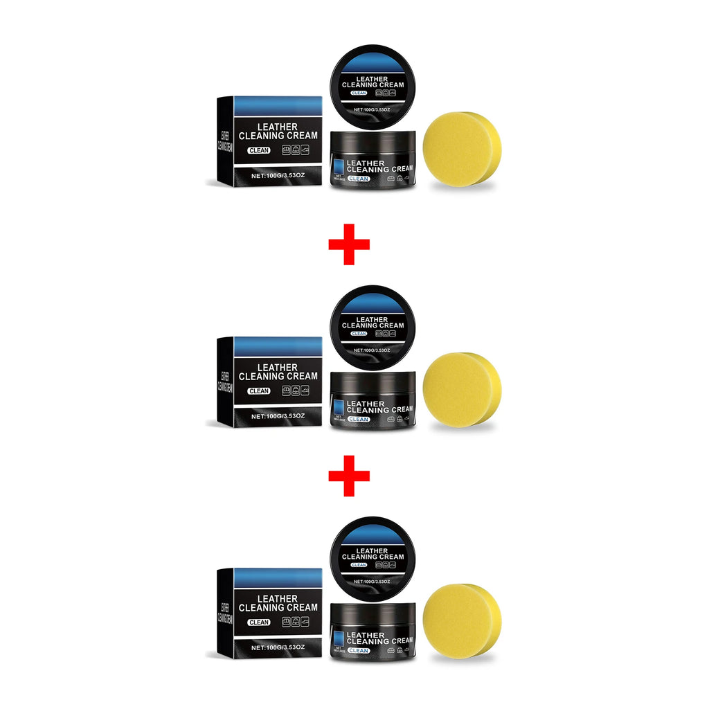 Leather Cleaning Cream for Automotive Interior Remove Dirt Anti Fouling and Waterproof Car Interior Seat Leather Products Oasis Select 3pcs